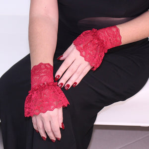 LuxeCuffs Red Lace